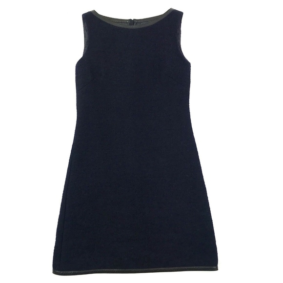 Prada Dresses & Skirts - Prada Black Leather Trim Sleeveless Dress 38